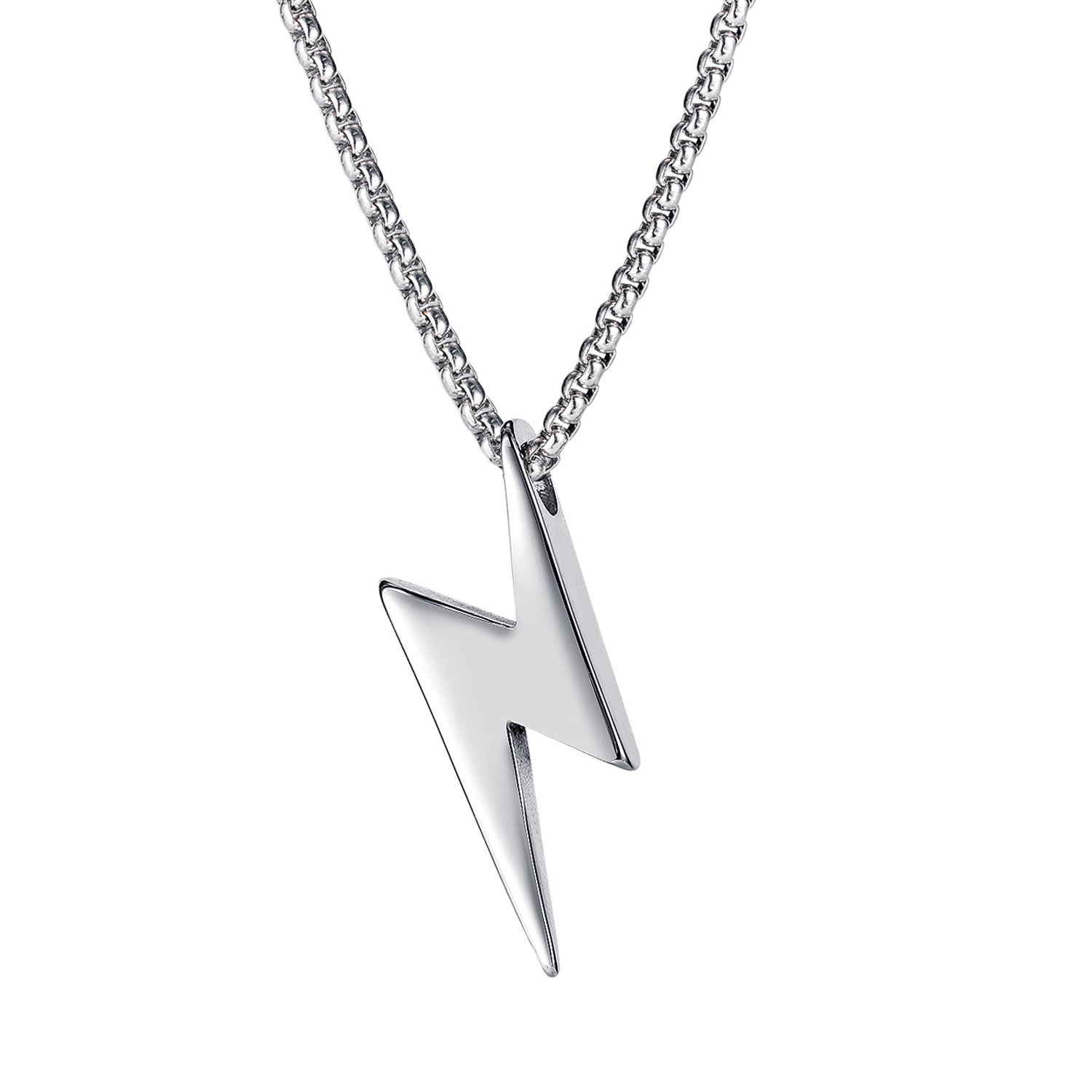 Wholesale Creative Lightning Titanium Steel Men's Necklace