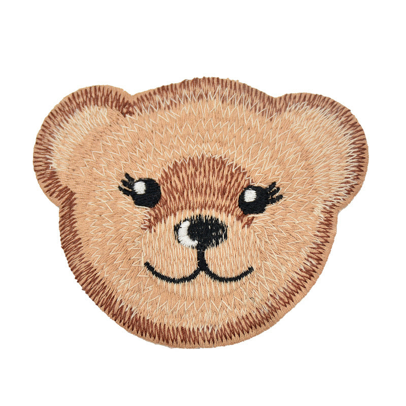 Wholesale Trendy Classic Bear Water Soluble Embroidery Patch Pure Cotton DIY Hand Sew Patch For Clothing T Shirts And Jeans