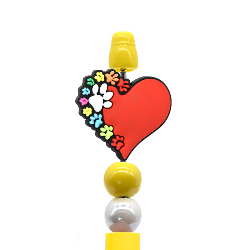 Wholesale Random 100pcs/pack Cartoon Dog Footprint Beads  Focal Beads