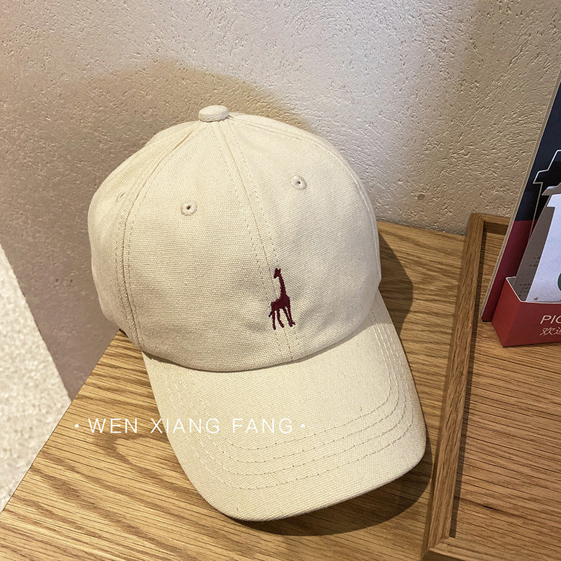 Wholesale American Retro Giraffe Embroidered Baseball Cap