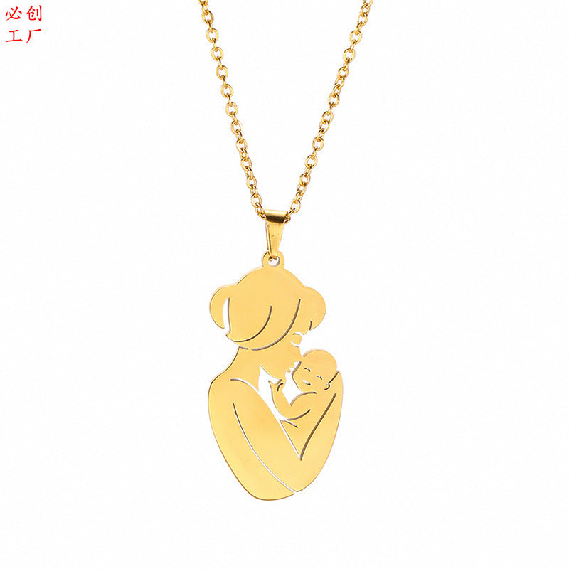 Wholesale Mother's Day Parent-child Stainless Steel Necklaces
