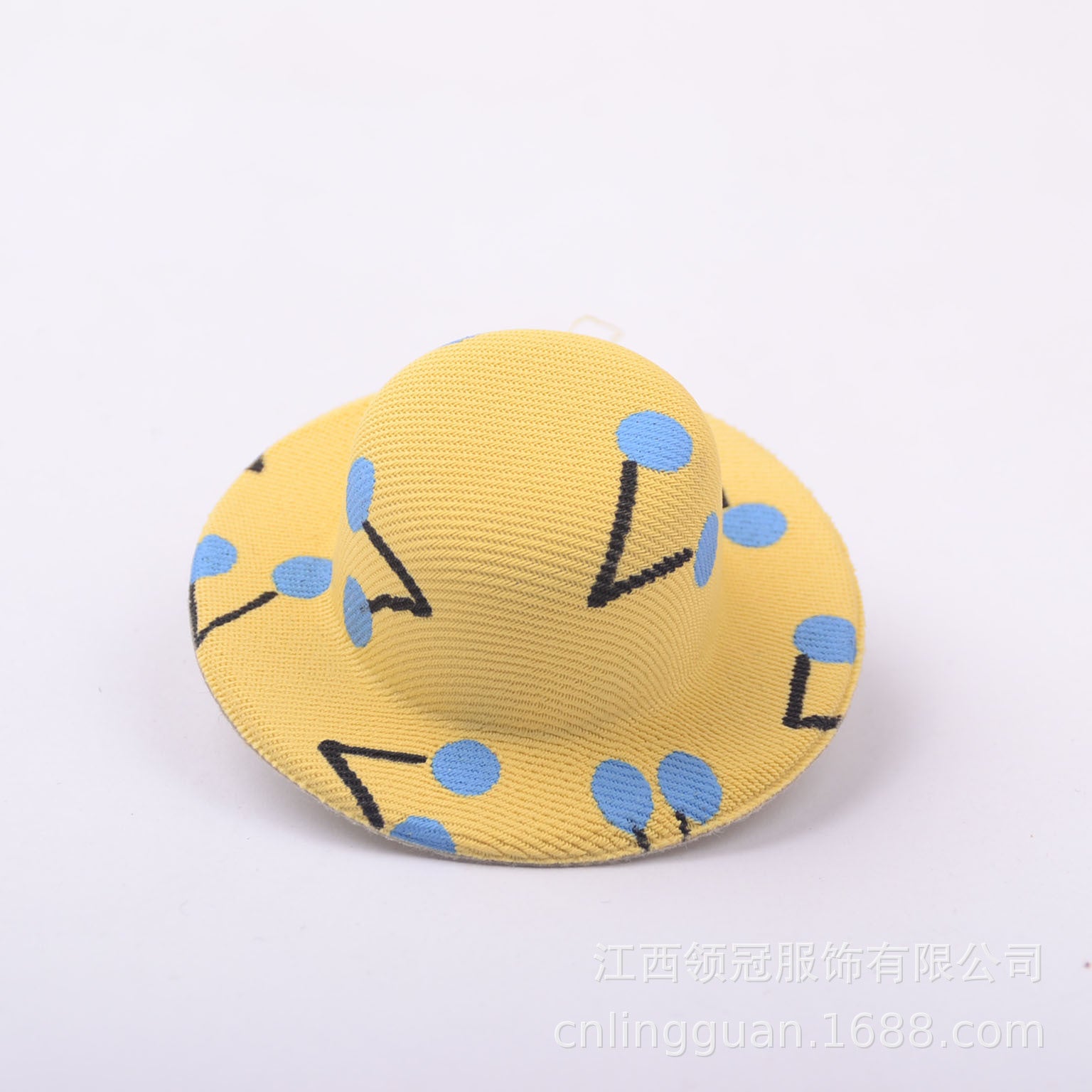 Wholesale Mobile phone pendant perfume holder hat ornaments doll accessories diy hand-made Meng Qiqi hat vintage printing 5.8CM