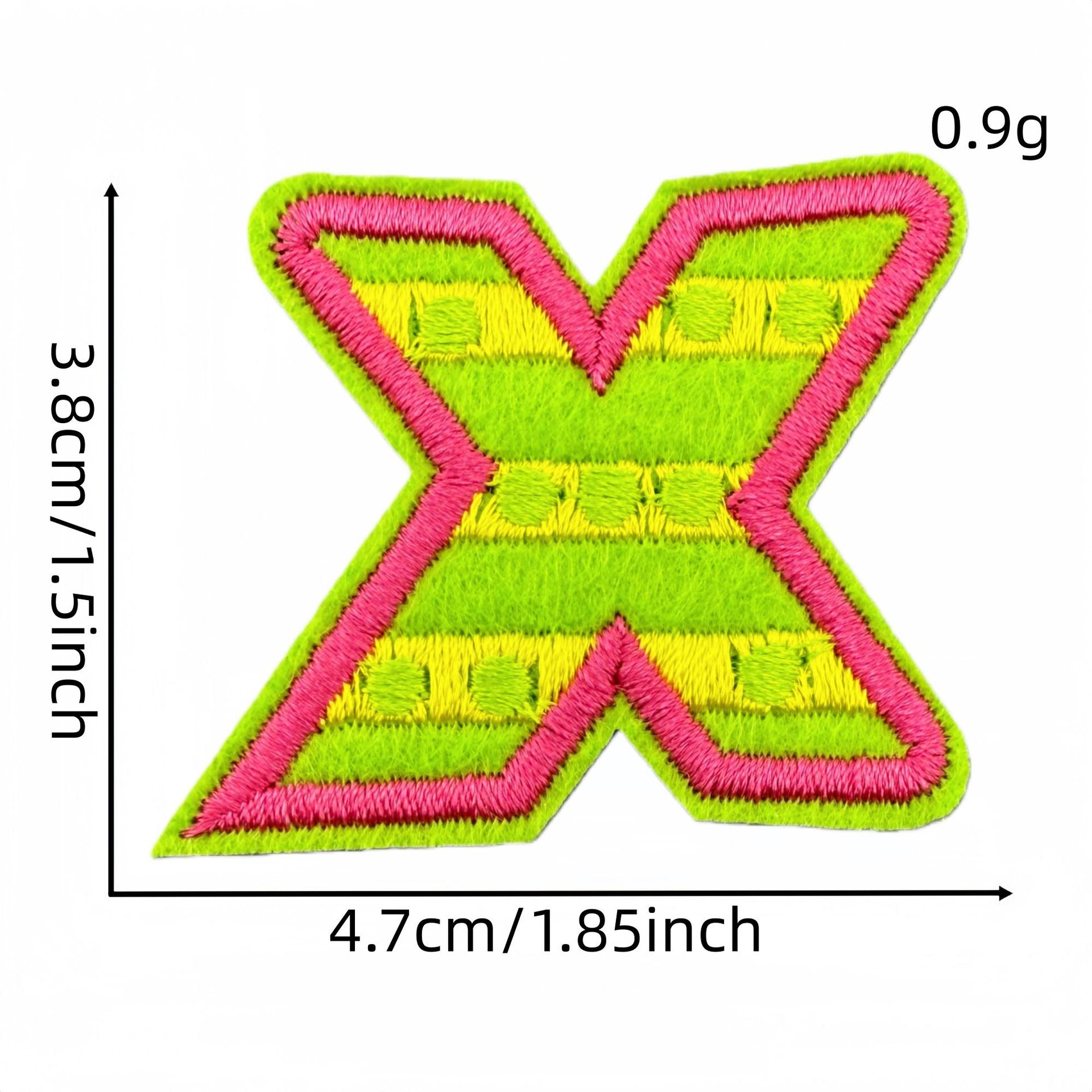 Wholesale Polyester Cartoon Alphabet Embroidery Patches Iron On DIY Clothing Bag Accessory