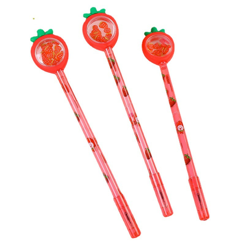 Pen de gel de lentejuelas de fresa al por mayor
