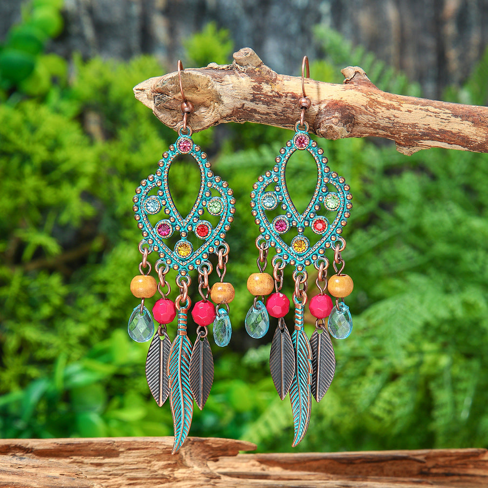 Wholesale Bohemian Retro Tassel Earrings Zinc Alloy Fashion Accessory For Party Wear And Resale
