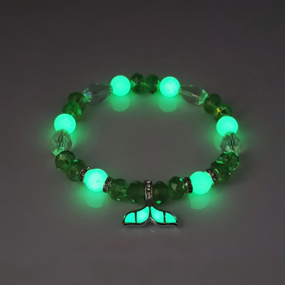 Wholesale Night glow fish tail dreamy crystal bracelet