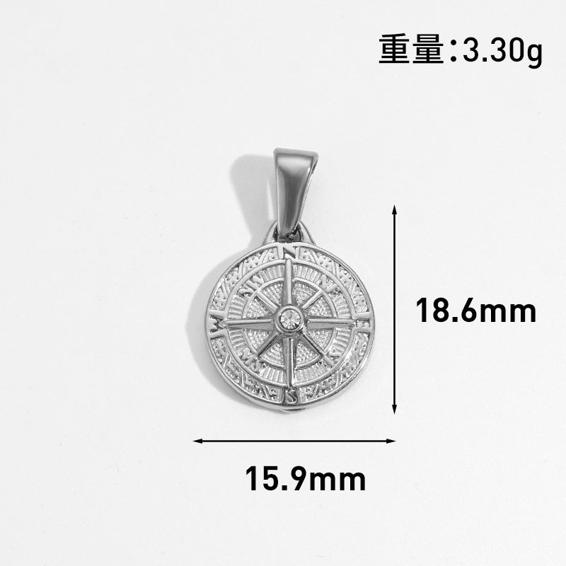 Wholesale 10pcs Sun Star Moon Octagonal Star Geometric Stainless Steel Pendant