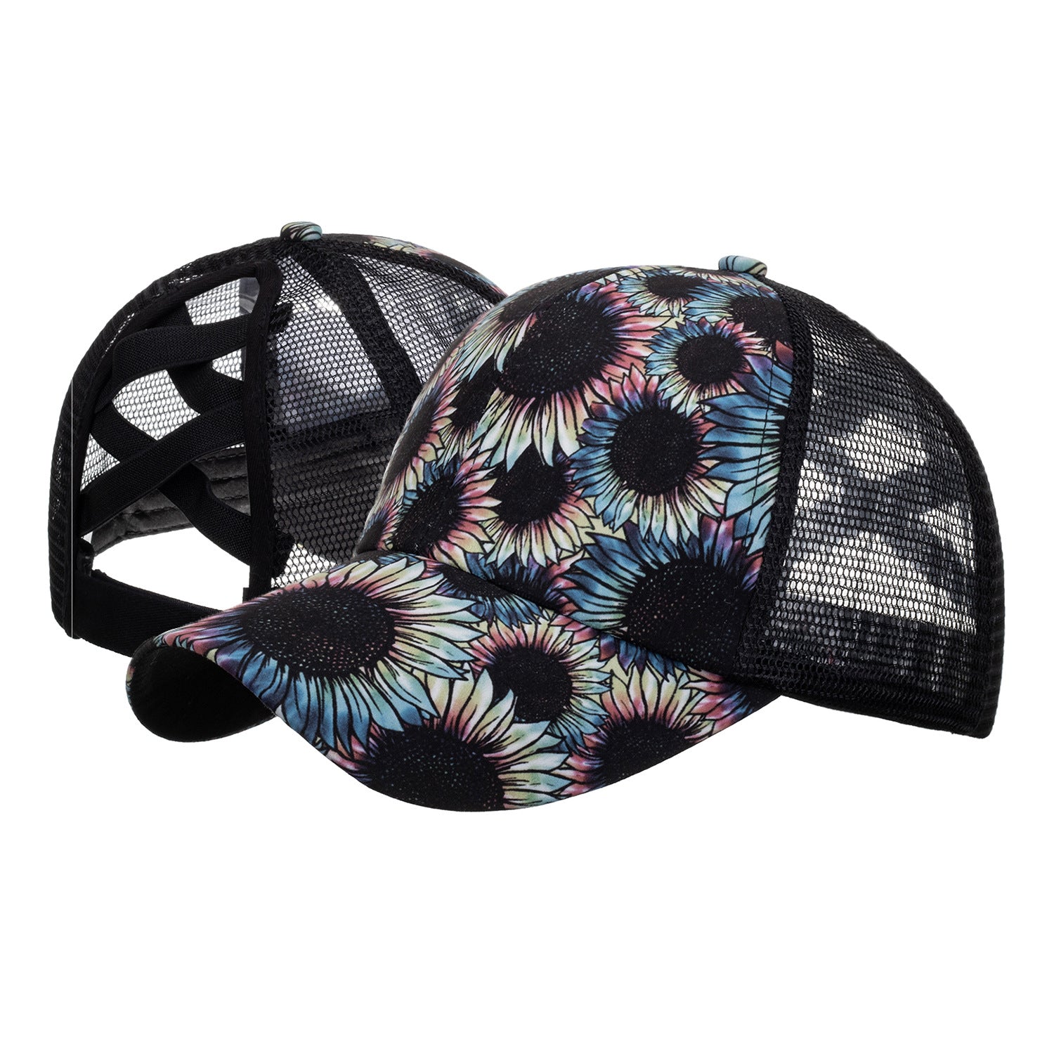 Wholesale Sunflower Ponytail Baseball Cap