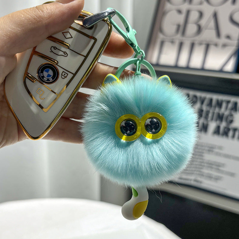 Wholesale Cute kitten fur ball car key chain