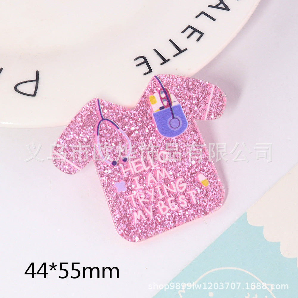 Wholesale 10pcs Cartoon Letters Cute Acrylic DIY Patches