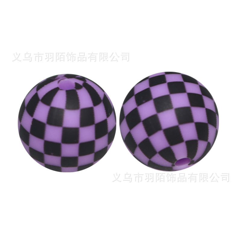 Wholesale 50pcs Silicone Grid Water Transfer Printing Beads