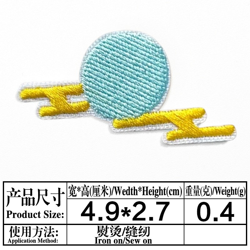 Wholesale Rabbit Moon Embroidery Patch Set Cute Star Rabbit Iron On Appliques Decorative Towel Craft Supply Party Gift Boutique Resale
