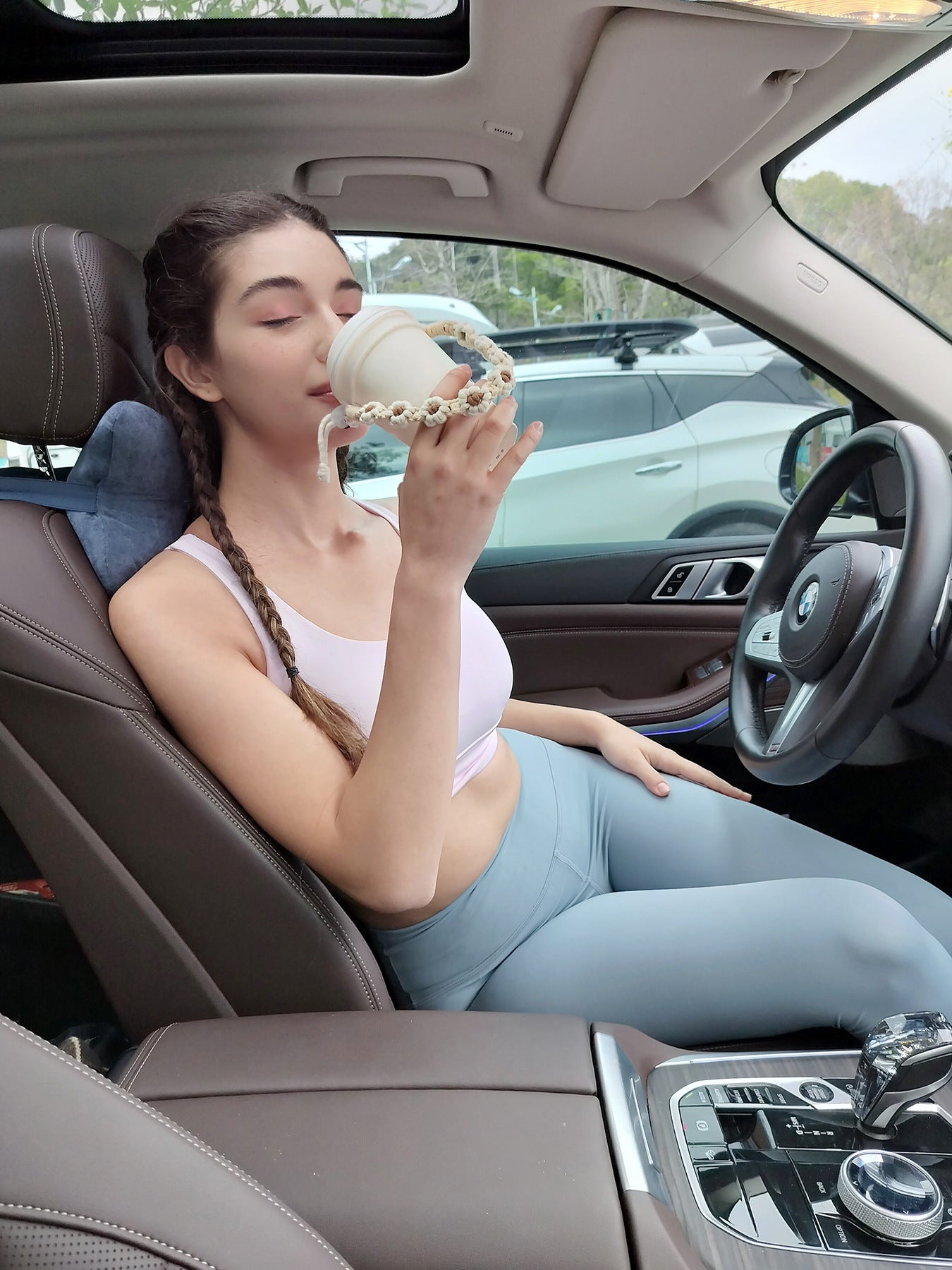 Wholesale Sports Water Cup with Flower Daisy Milk Tea Cup Accessories