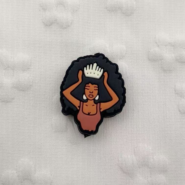 Wholesale 100pcs silicone beads black series silicone beads  Focal Beads