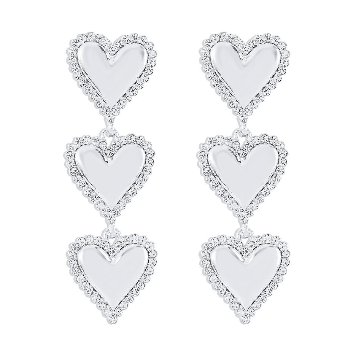 Wholesale Valentine's Day Vintage Multi-Layered Heart Earrings