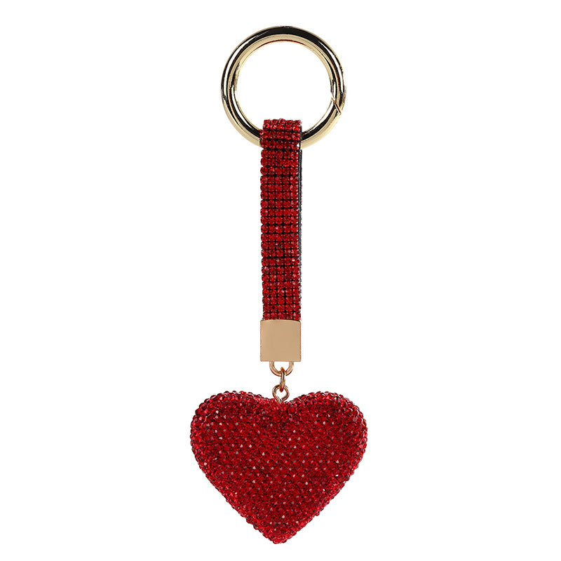 Wholesale Diamond-encrusted Clay Love Car Keychain