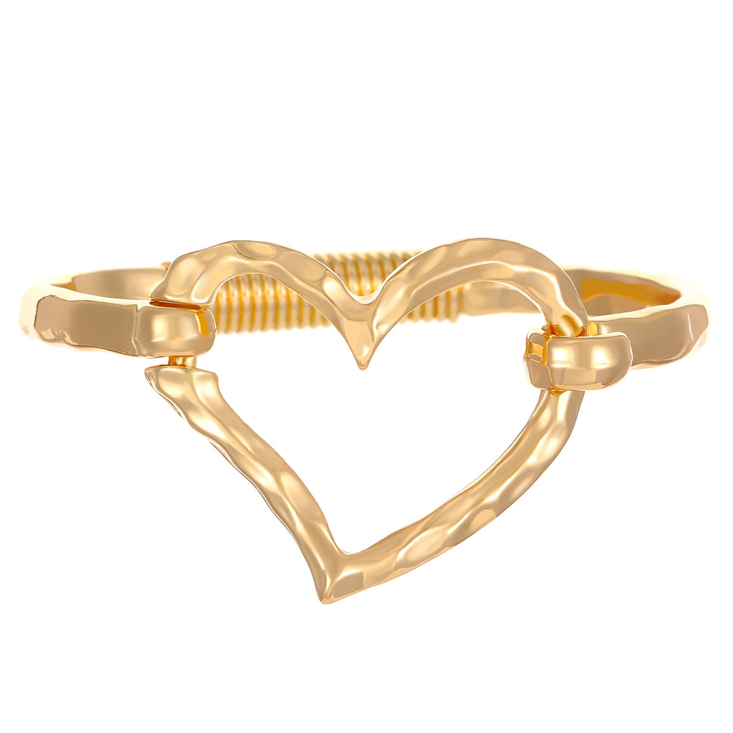Wholesale Exaggerated cross-shaped heart plated bracelet