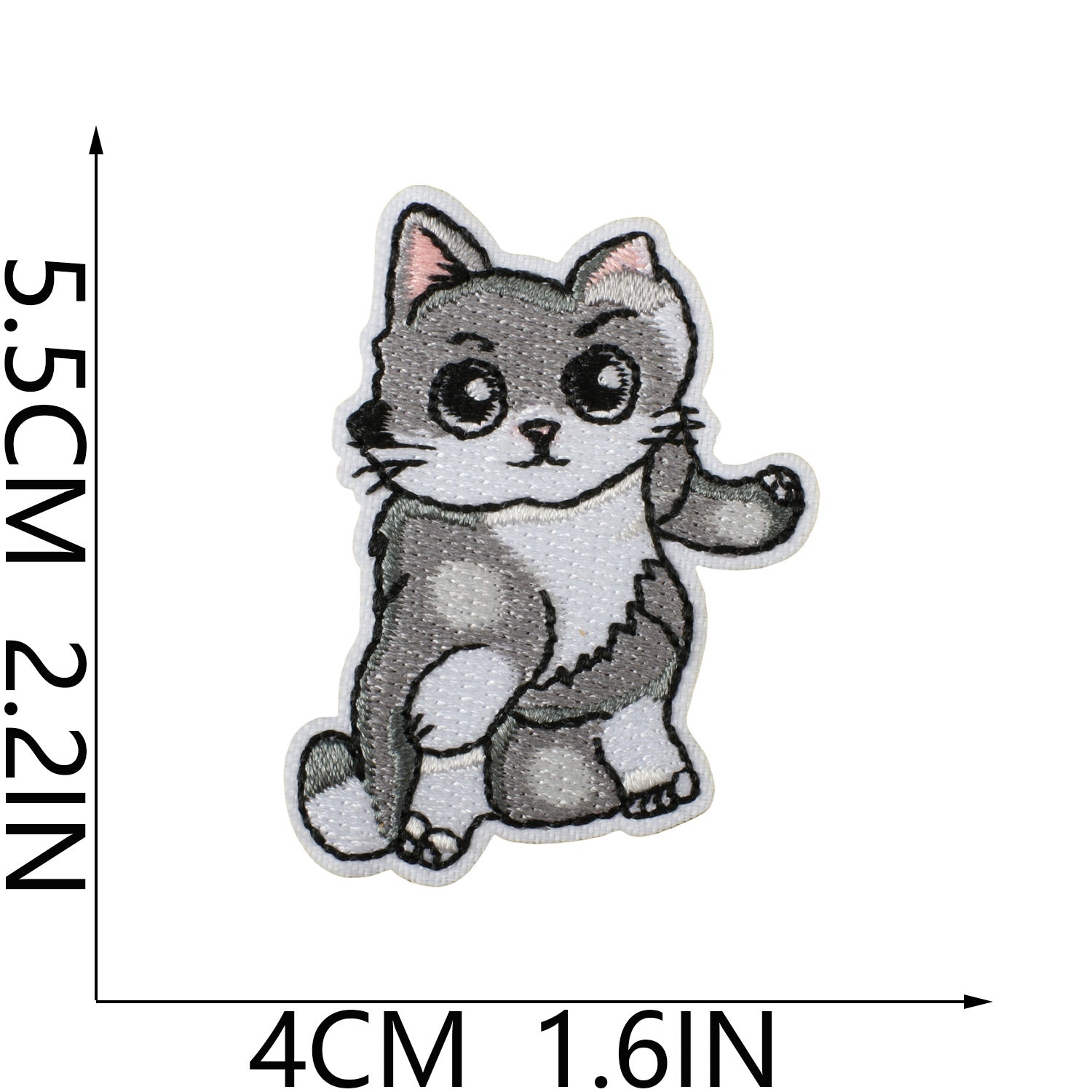 Wholesale Polyester Iron On Embroidery Patch Cat Party Cartoon Kitten Decorative Accent For Clothing Everyday Use