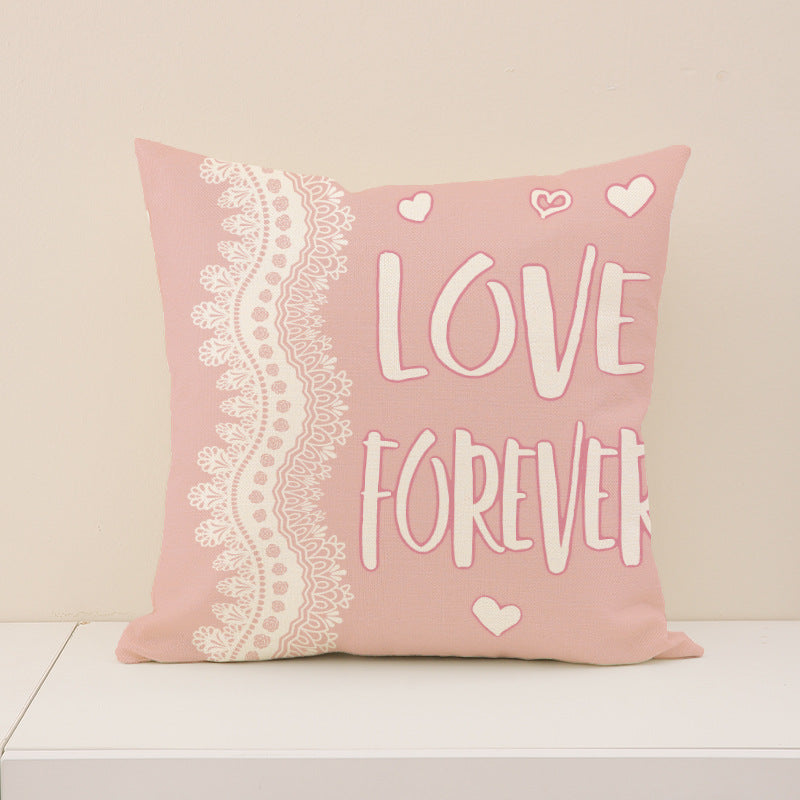 Wholesale Love Heart  Cover Pink Set  Cover Versatile Valentine' s Day  Pillow