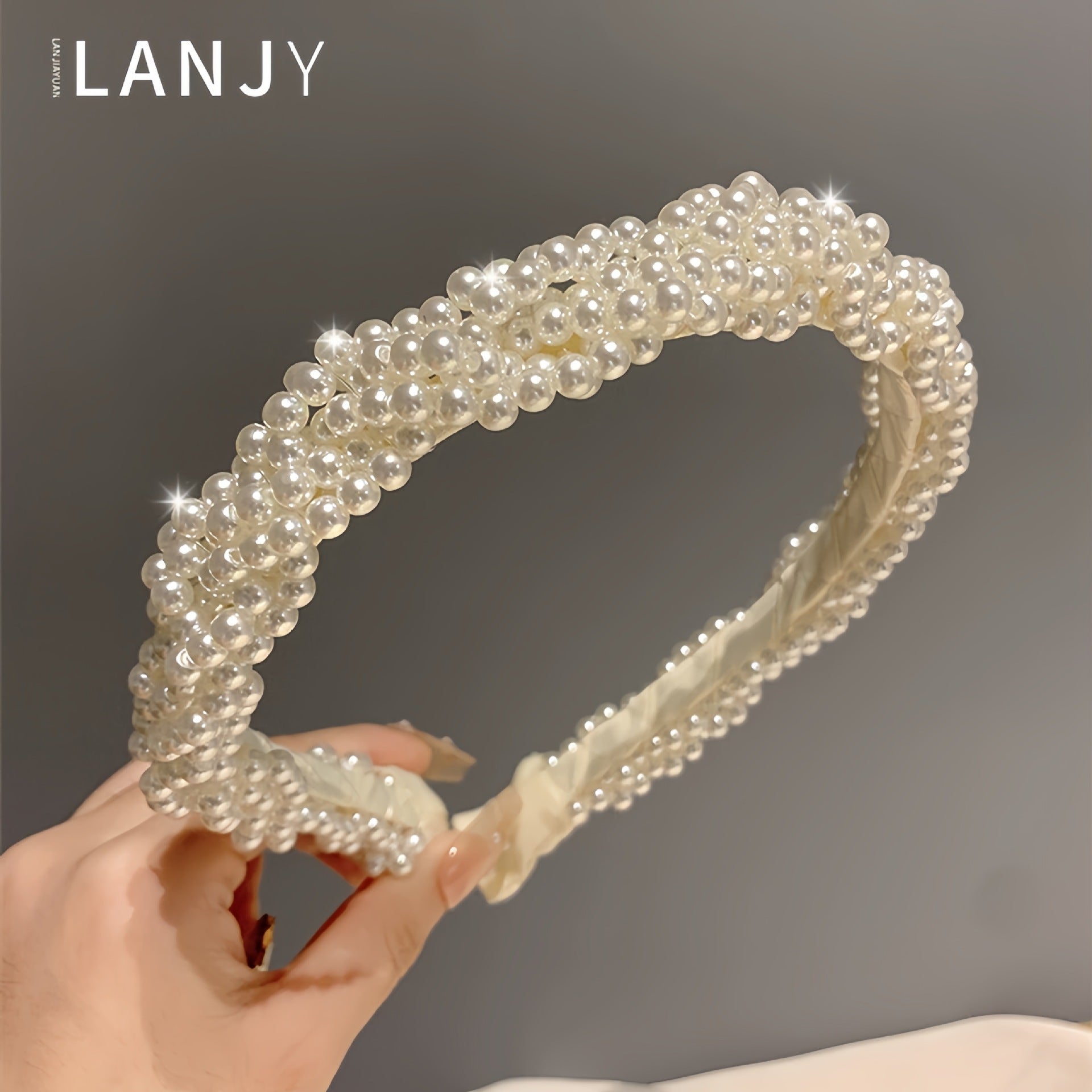 Vintage pearl women's headband