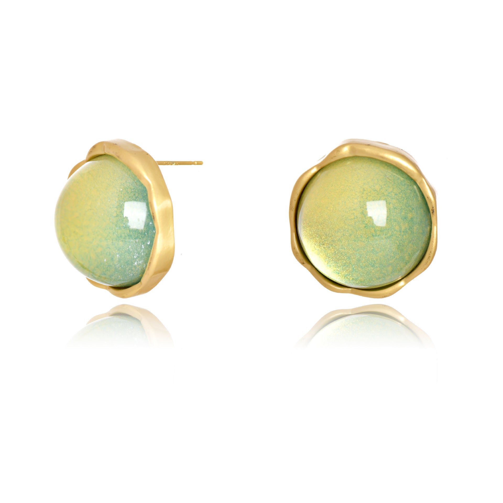 Wholesale Medieval style round flower glass Earrings