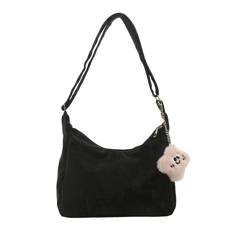 Wholesale Retro Solid Color Versatile Shoulder Bag