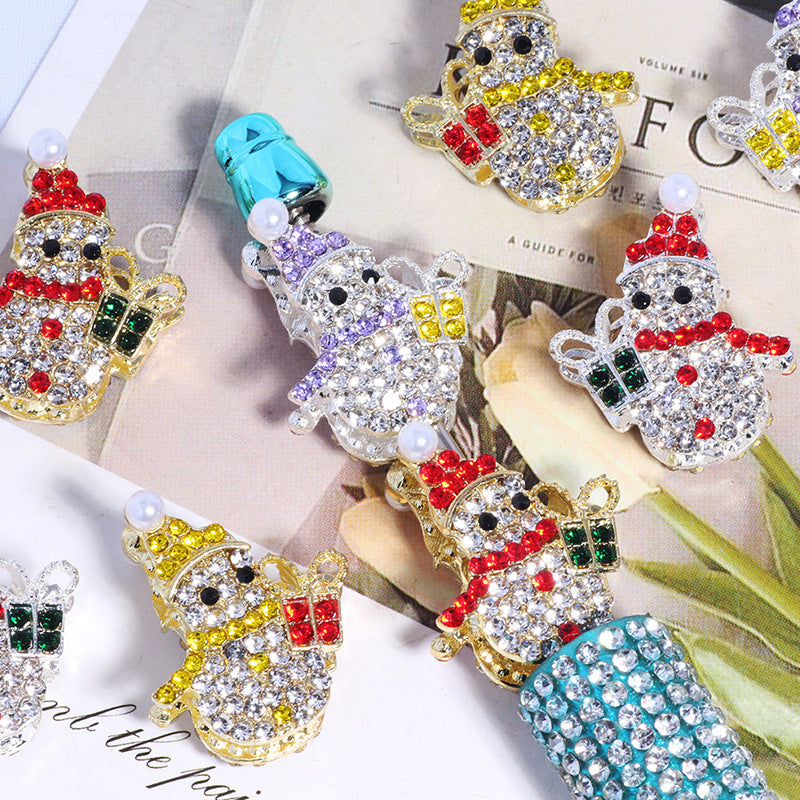 Wholesale 5pcs/pack Cute  snowman beads  Crystal Beads