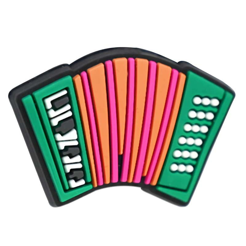 Wholesale Random100pcs Music Series Cartoon   PVC Soft Rubber Plastic Focal Beads