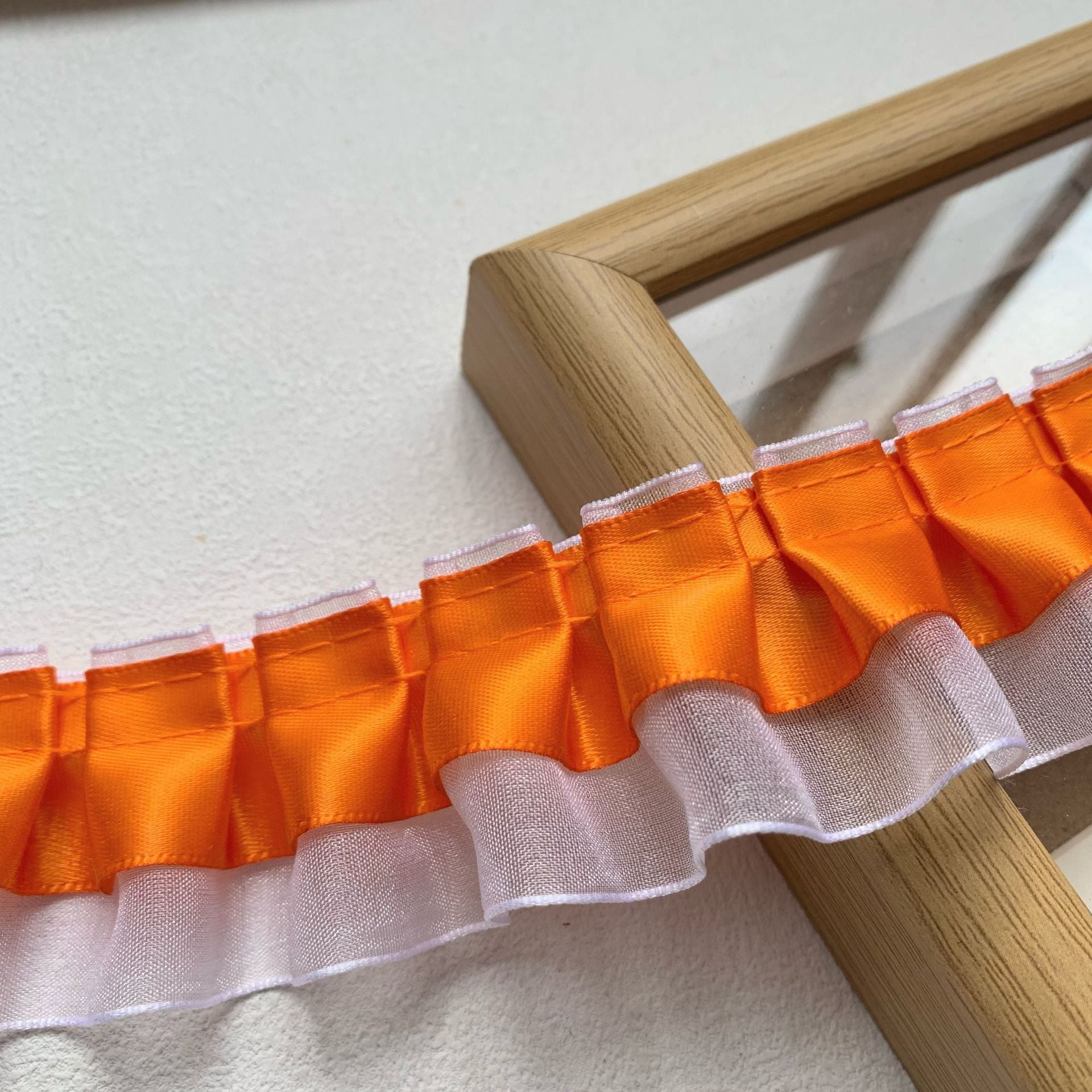 Wholesale 10pcs 4cm Polyester with Pleated Lace Trim Skirt Cuffs Handmade Diy Skirt Pannier