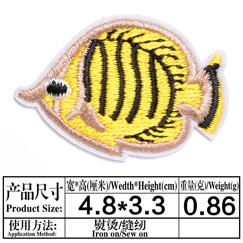 Wholesale Stylish Cartoon Embroidered Patches Floral Banana Letter Designs For Coats Decorative Craft Supply Gift