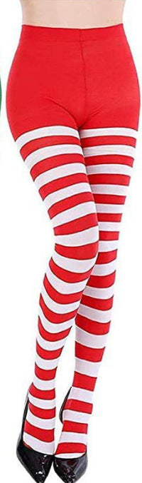 Wholesale Christmas Cosplay Props Red and White Striped One-piece Christmas Socks
