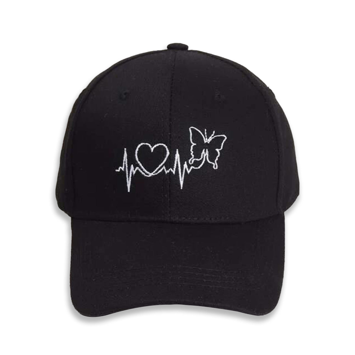 Wholesale Cotton Butterfly Heart Electrocardiogram Baseball Caps