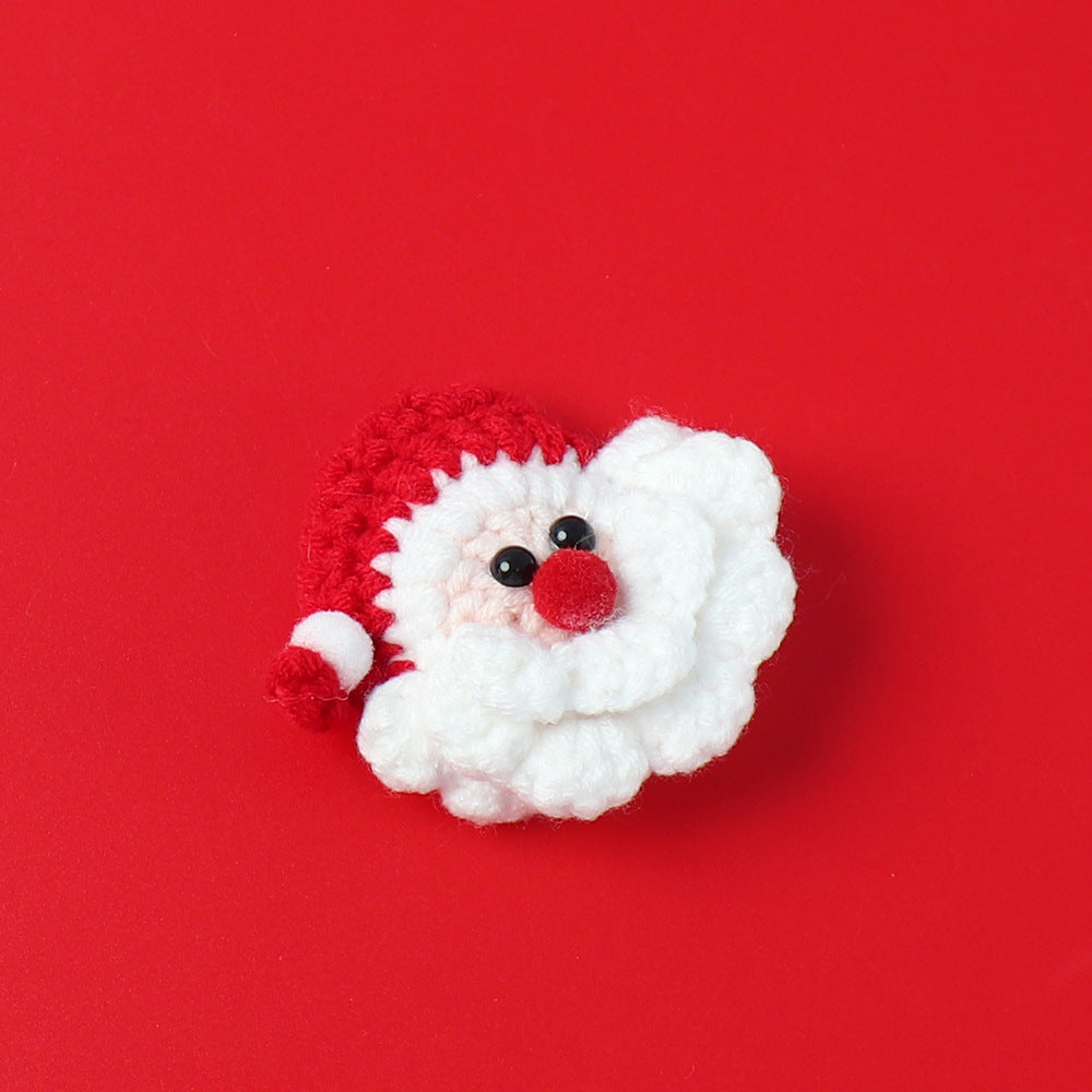 Wholesale Hand Woven Santa Claus Yarn Christmas Gift Keychain