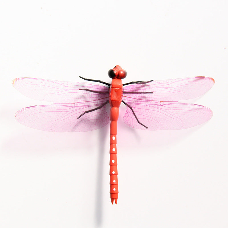 Wholesale 200pcs 12CM Simulation Dragonfly Magnetic Fridge Sticker Decoration