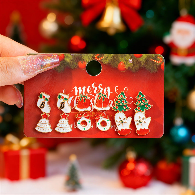 Wholesale Christmas earrings with colorful light bulbs and bells  Earrings Set