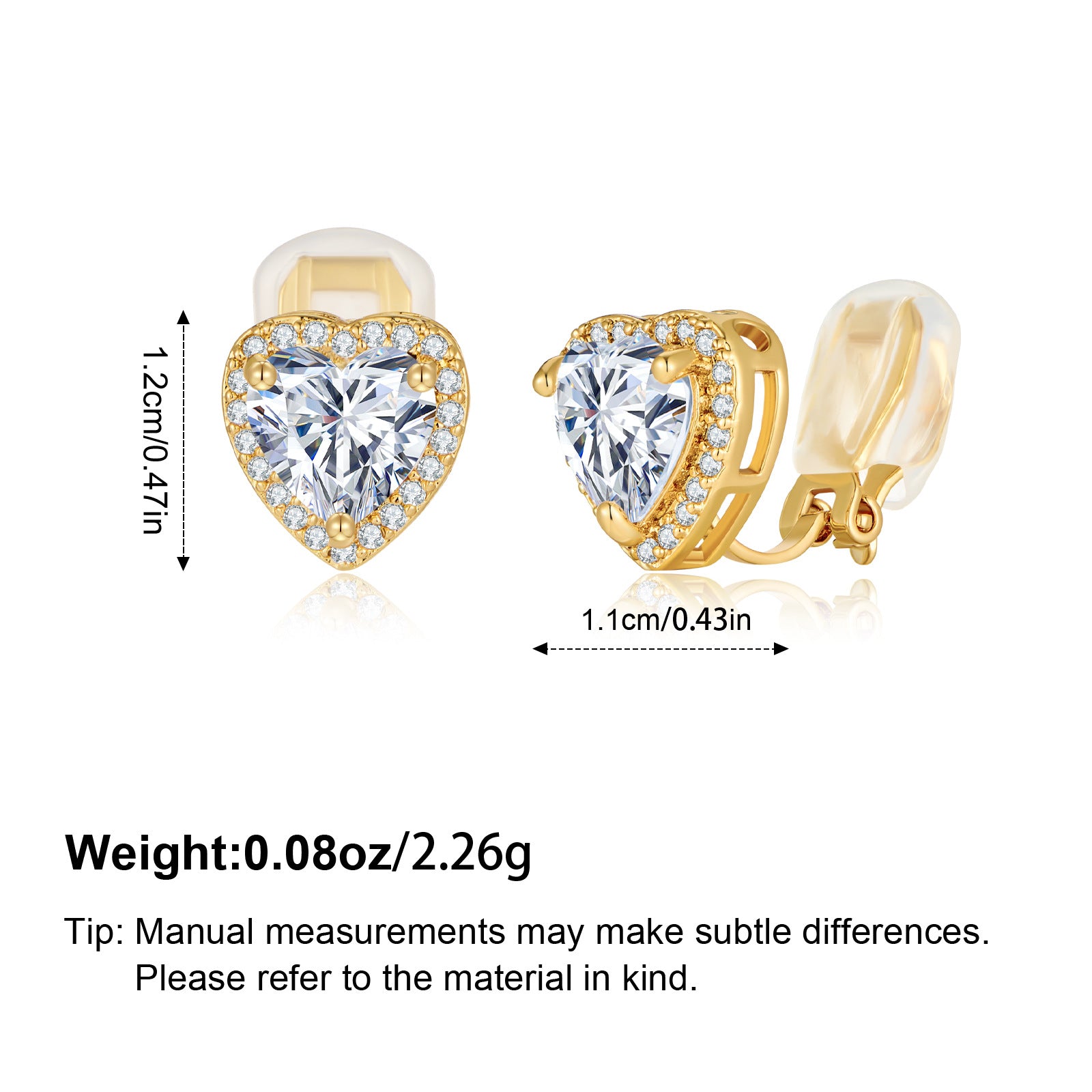Wholesale Love zircon copper plated genuine earrings