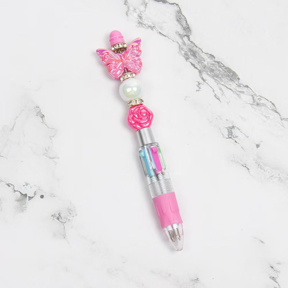 Wholesale 2pcs Cartoon Four Color Beaded Pen