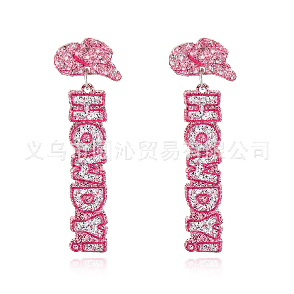 Wholesale  Valentine' s Day Peach Heart Earrings