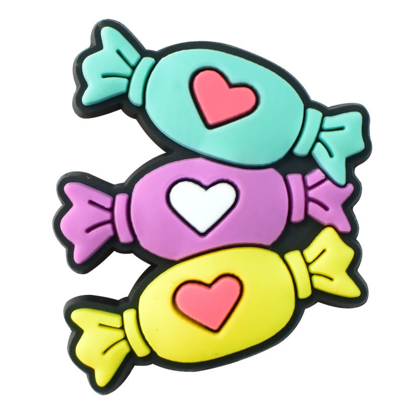Wholesale 100pcs Valentine' s Day Series Cartoon Pvc Soft Glue Double-Sided Focus Beads
