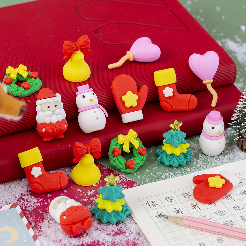 Wholesale Four Christmas Card Plastic Eraser