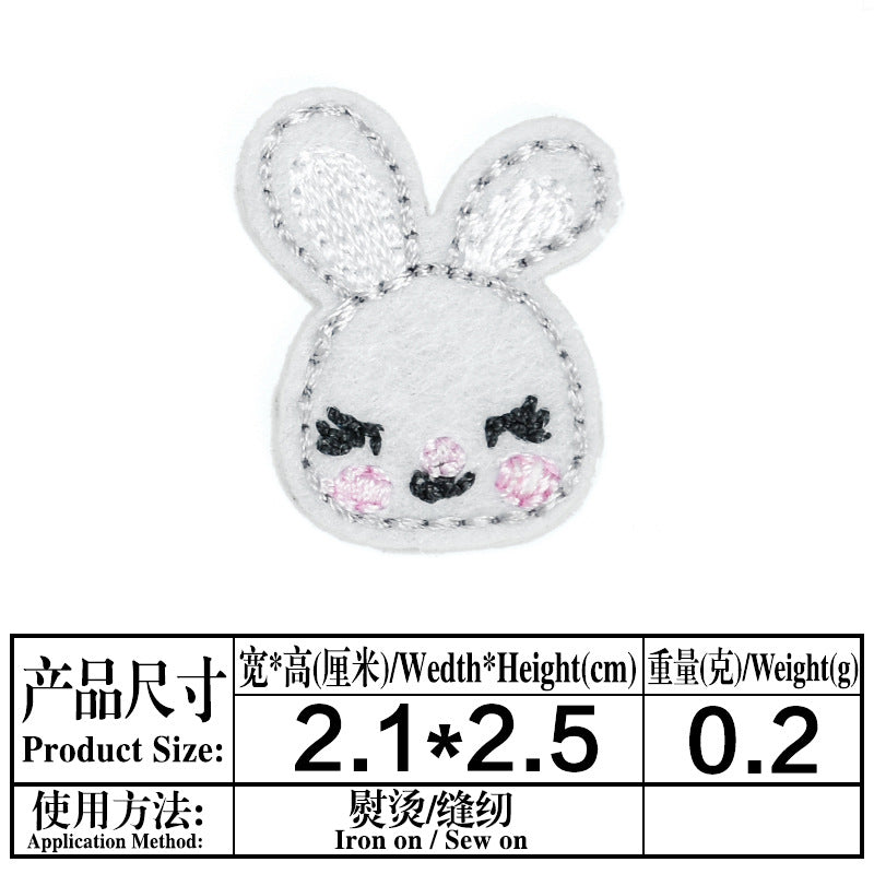 Wholesale Cute Cartoon Patch Set With Rainbow Pegasus Bunny Flowers DIY Craft Accessory For Bags Clothing Towels