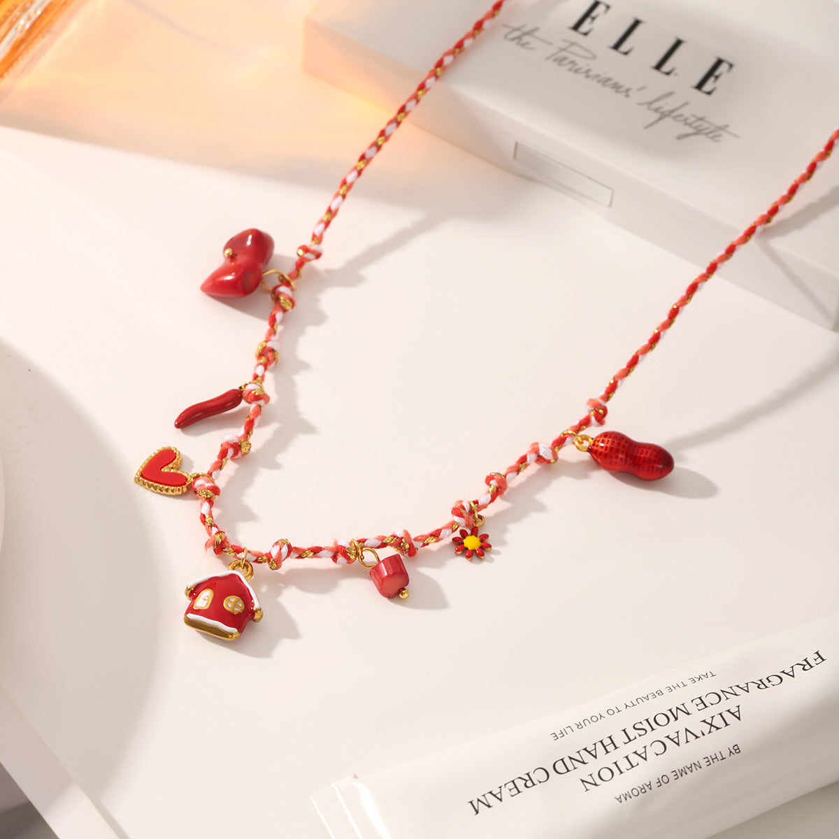 Wholesale Red House Heart Necklace