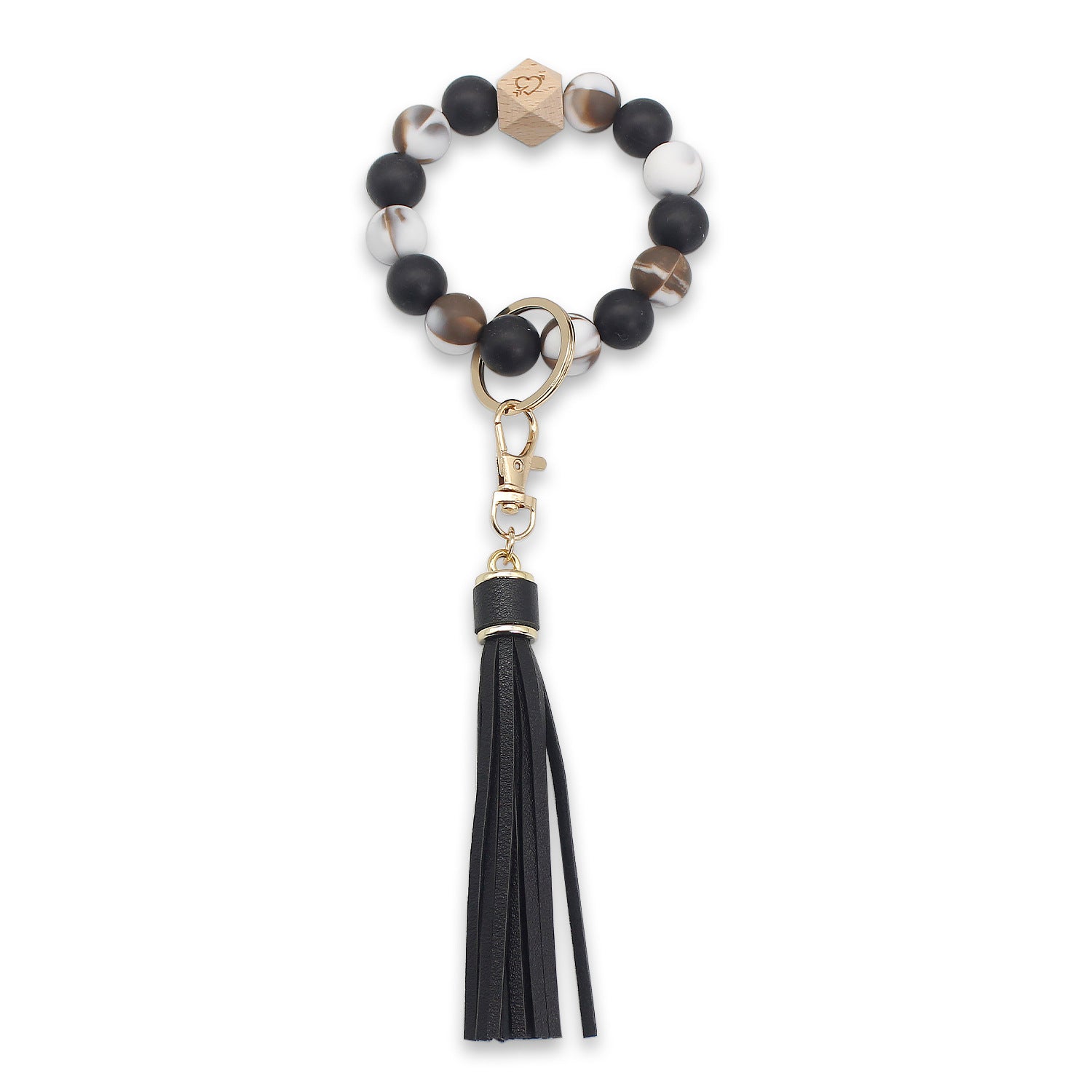 Wholesale Tassel Wood Beads Silicone Beads Wrist Keychain