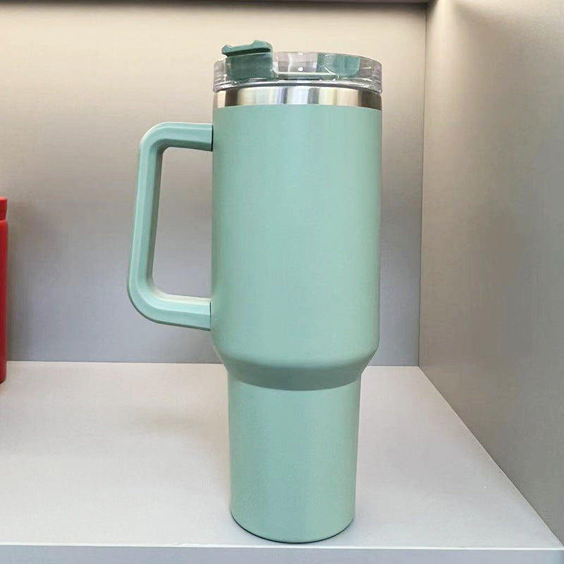 Wholesale stainless steel thermos cup 40oz car cup with handle vacuum large capacity portable sports kettle ice bully