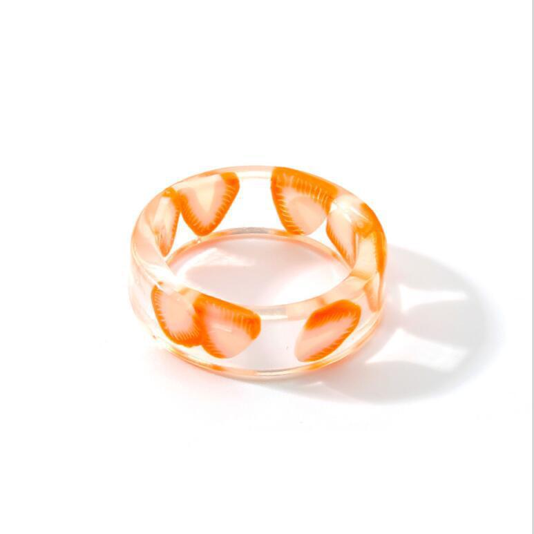 Wholesale Creative Resin Colored Acrylic Transparent Ring