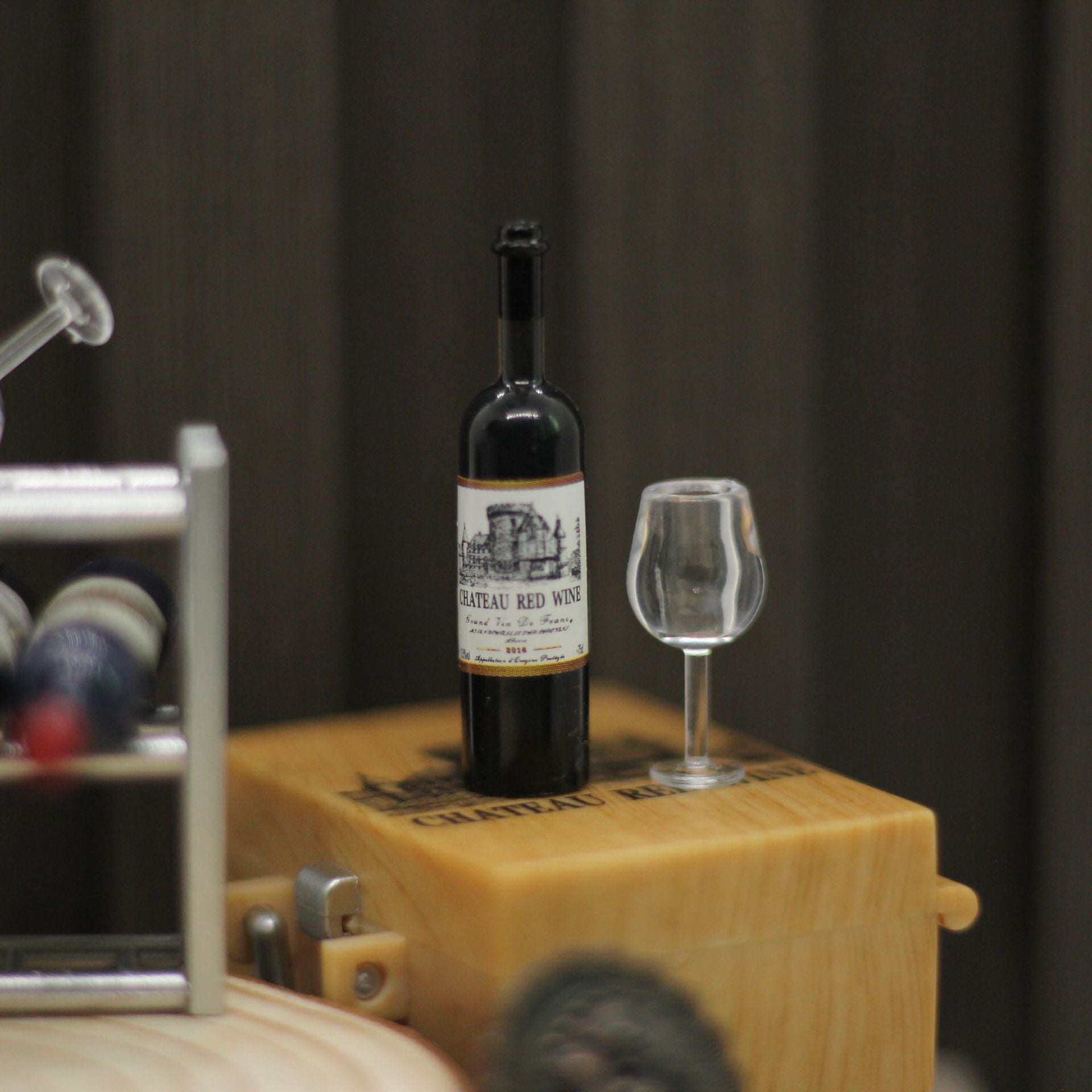 Wholesale 1:12 miniature food play small bottle diy resin accessories red wine goblet simulation mini drink small wine bottle