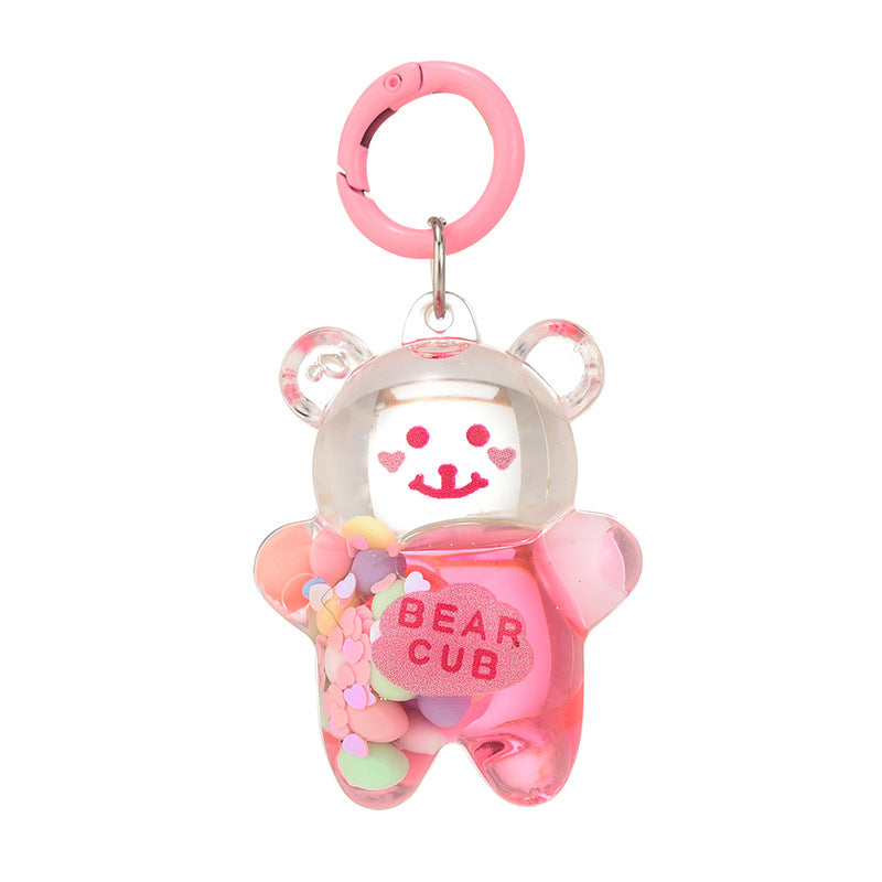 Wholesale Acrylic Oil Graffiti Bear Keychain