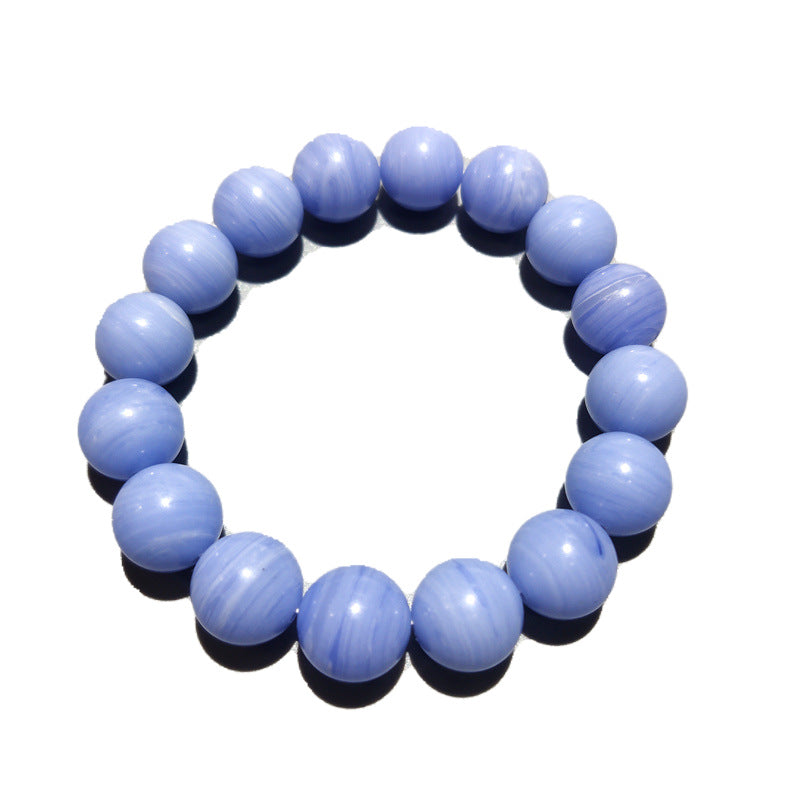 Wholesale Blue Agate Chalcedony Crystal Bracelet