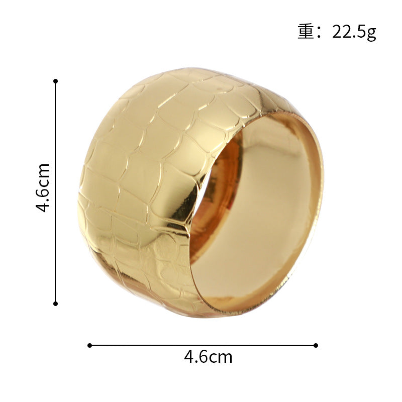 Wholesale Simulated Flower Stainless Steel Napkin Rings