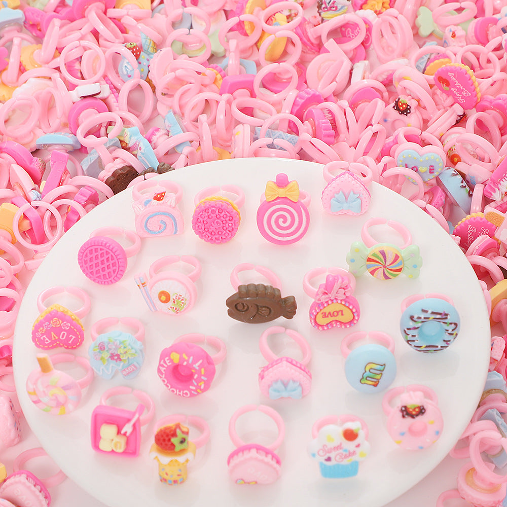Wholesale 10pcs Kids Girls Cute Jewelry Cartoon Princess Accessories Kids Baby Rings
